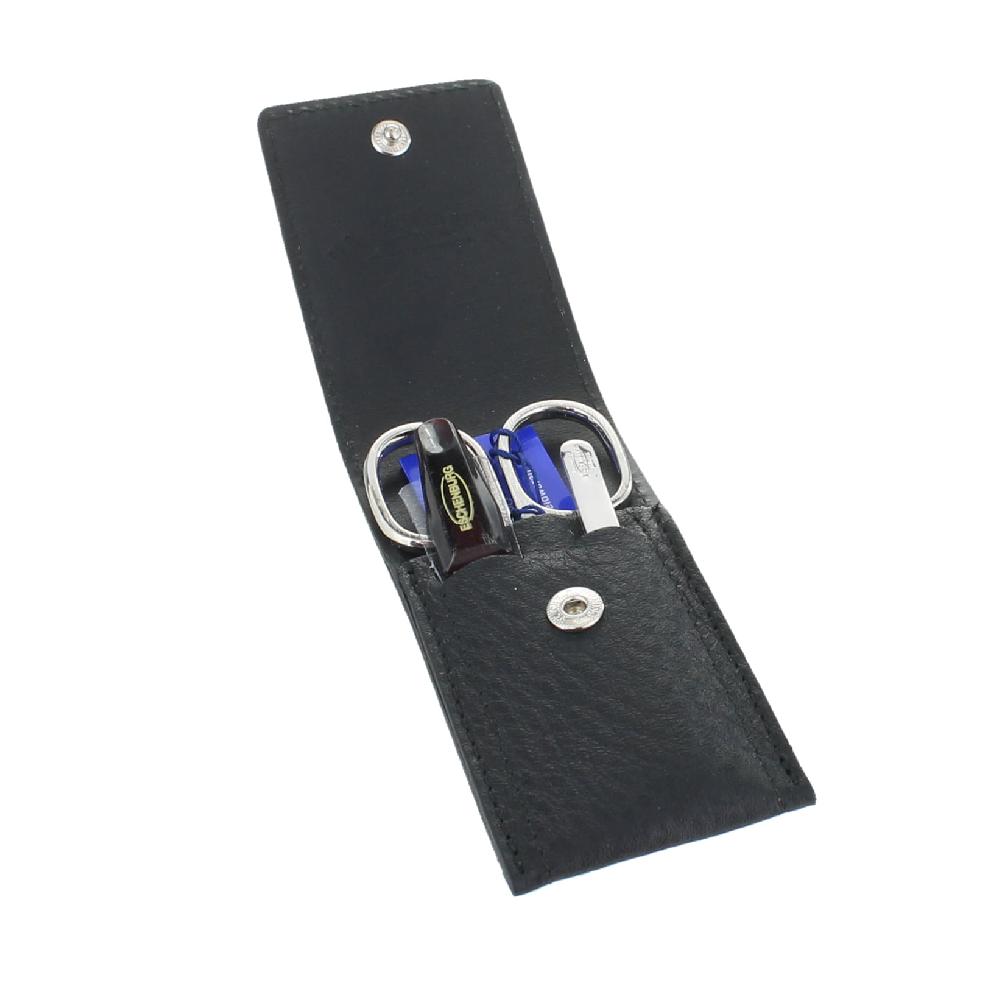 d.r. harris & co. 3 Piece Black Flap Manicure Set