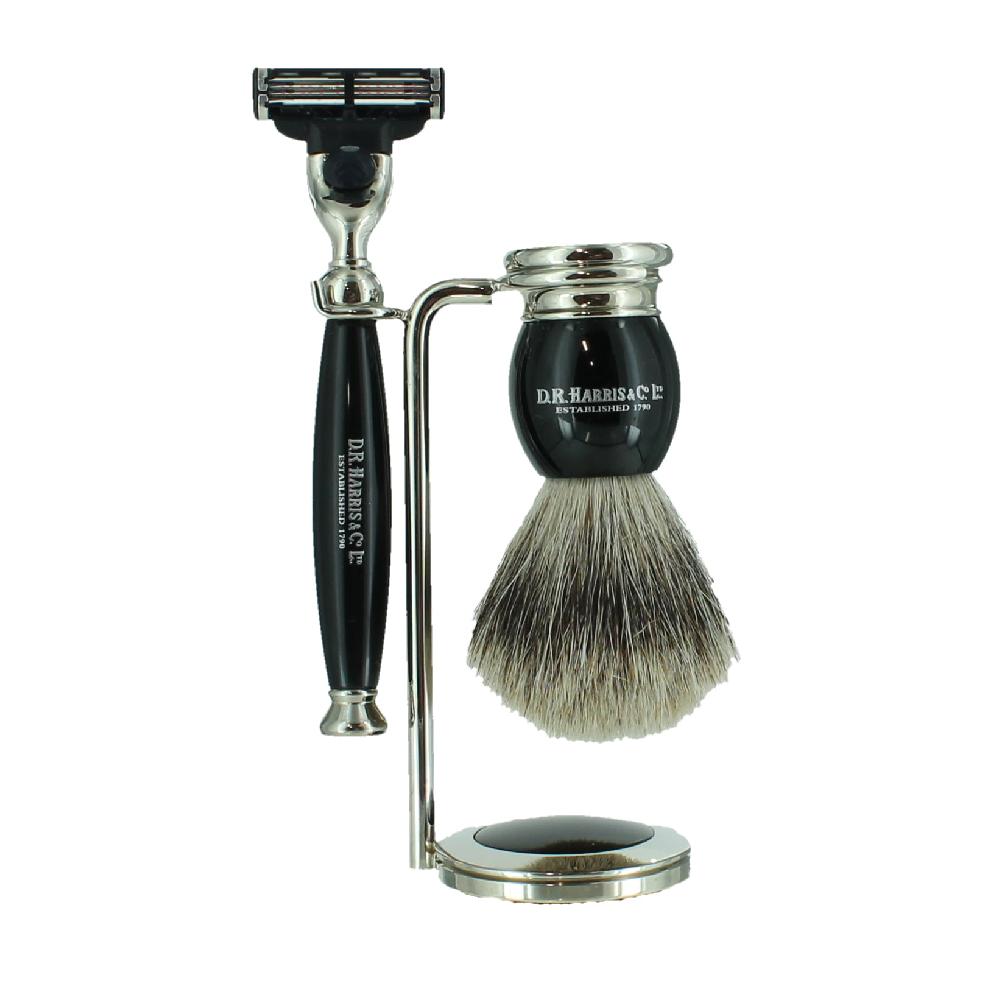 d.r. harris & co. 3 – Piece Shaving Set – Ebony – Mach 3