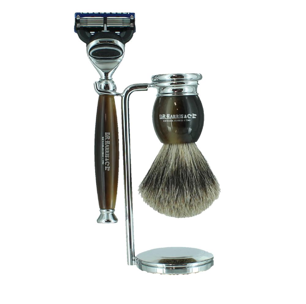 d.r. harris & co. 3 – Piece Shaving Set – Horn- Fusion