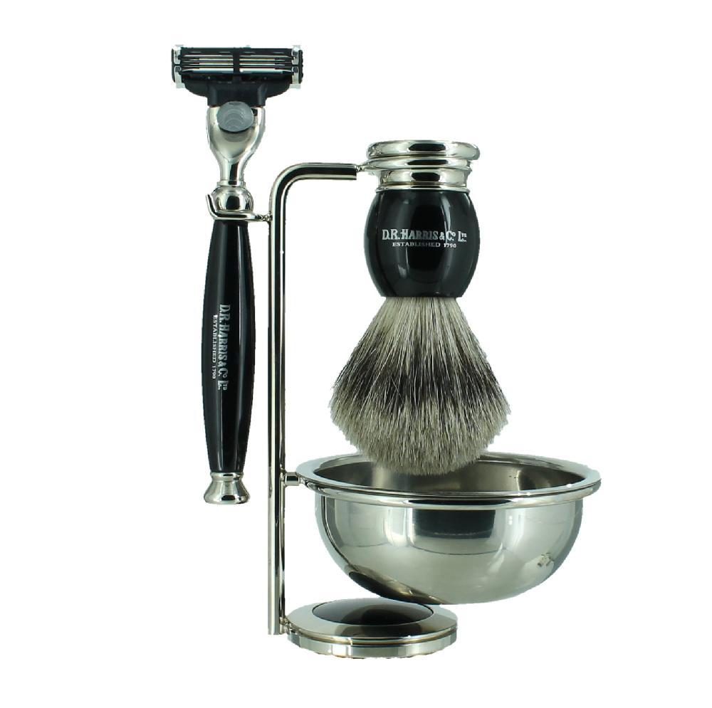d.r. harris & co. 4 – Piece Shaving Set – Ebony – Mach 3