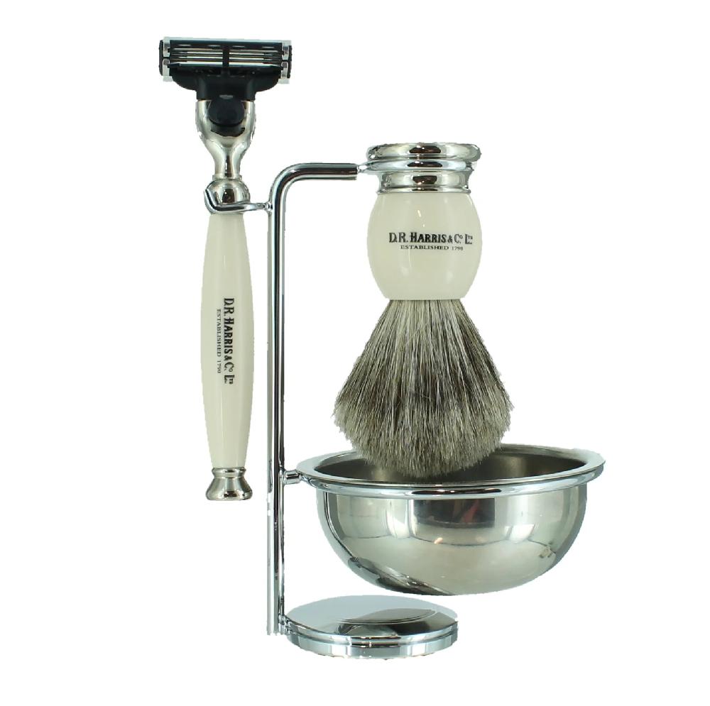 d.r. harris & co. 4-Piece Shaving Set – Ivory – Mach 3