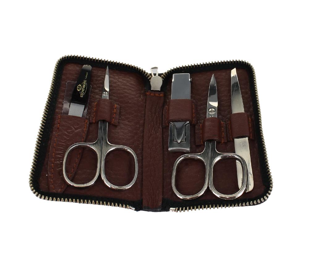 d.r. harris & co. 5 Piece Brown Zip Up Manicure Set