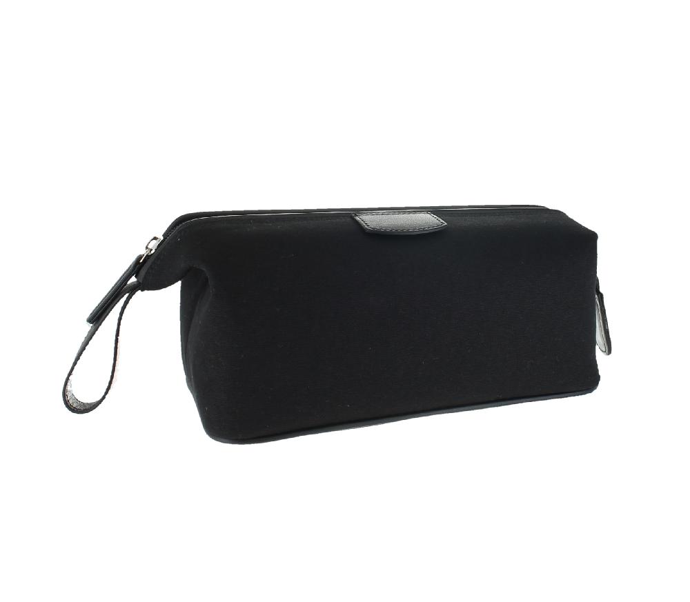 d.r. harris & co. Canvas and Leather Wash Bag – Black