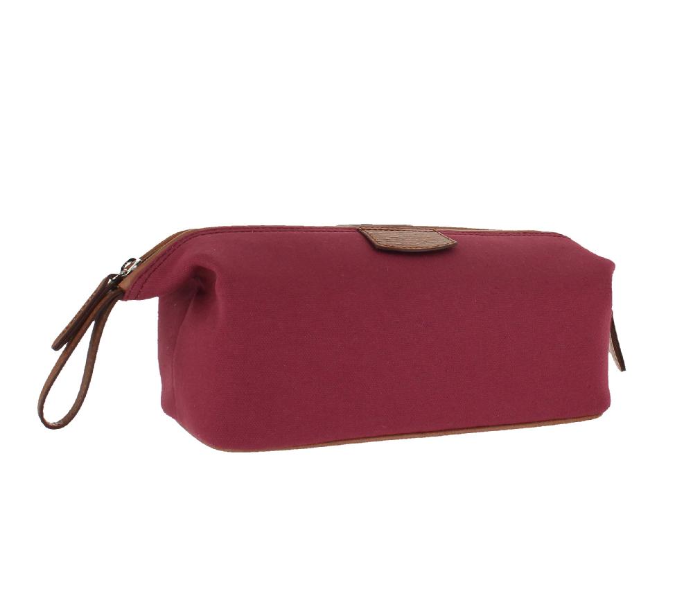 d.r. harris & co. Canvas and Leather Wash Bag – Pink