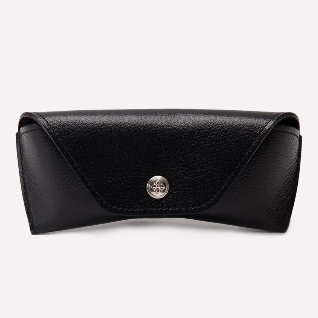 d.r. harris & co. Ettinger Capra Glasses Case- Black