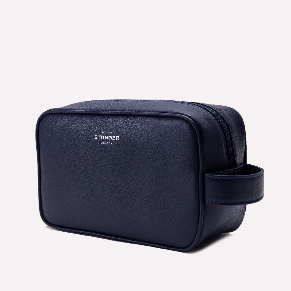 D.r. Harris & Co. Ettinger Capra Wash Bag – Marine Blue
