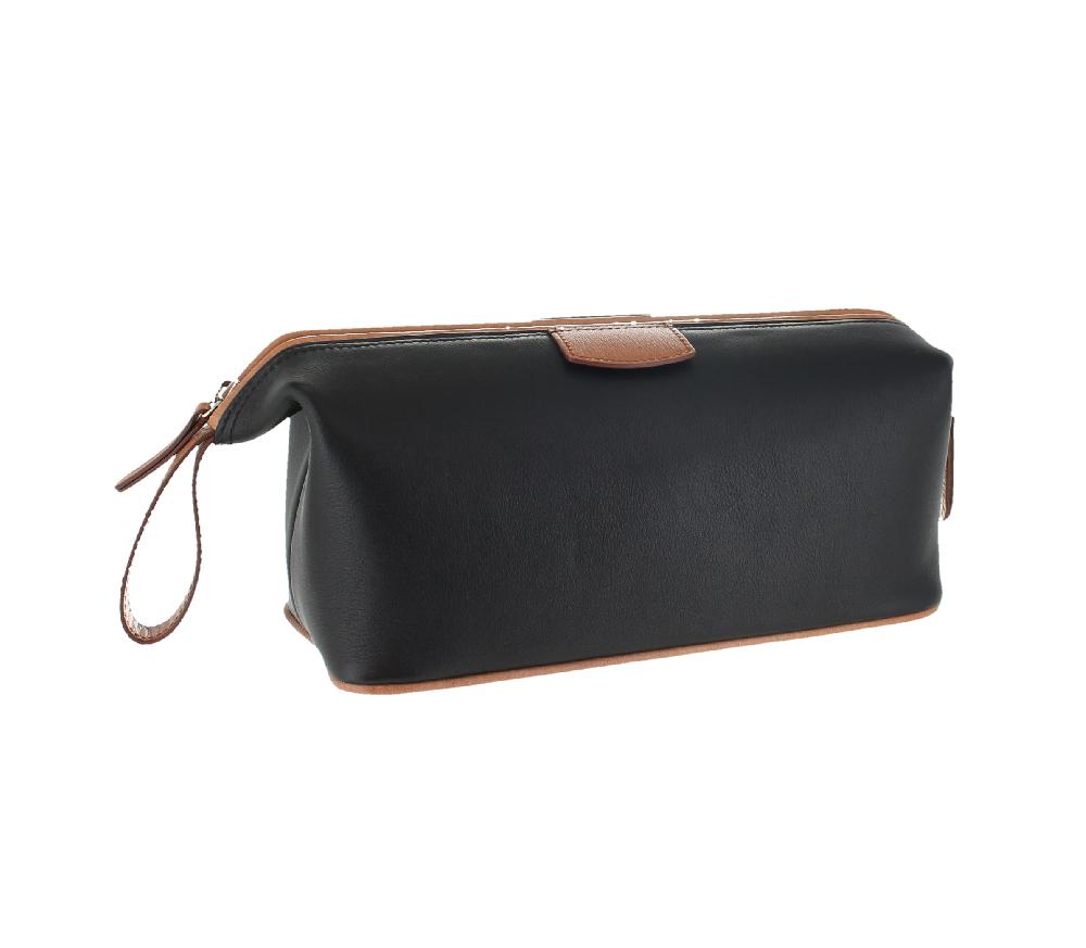 d.r. harris & co. Leather Wash Bag – Black