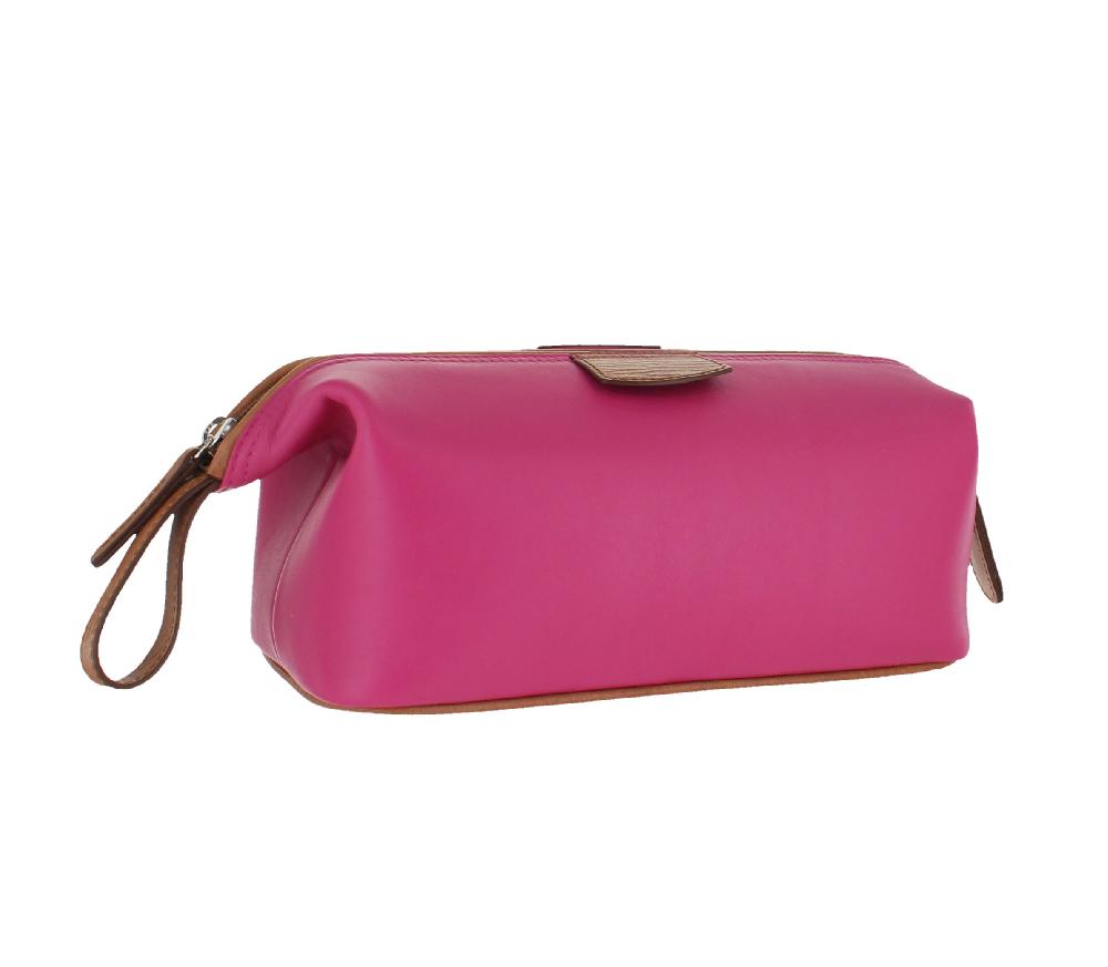 d.r. harris & co. Leather Wash Bag – Pink