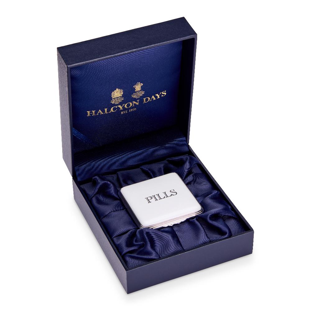 D.r. Harris & Co. Pills Blue Enamel Pill Box Square