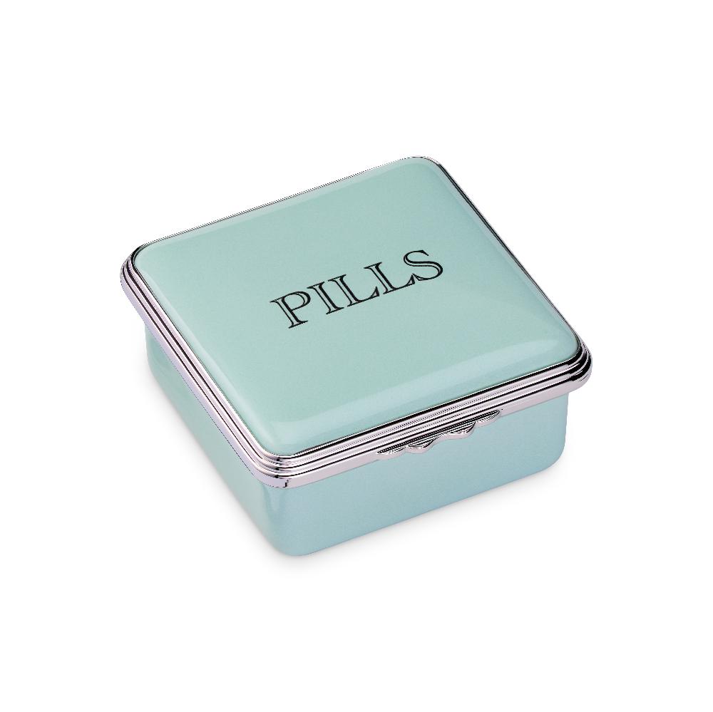 d.r. harris & co. Pills Celadon Enamel Pill Box Square