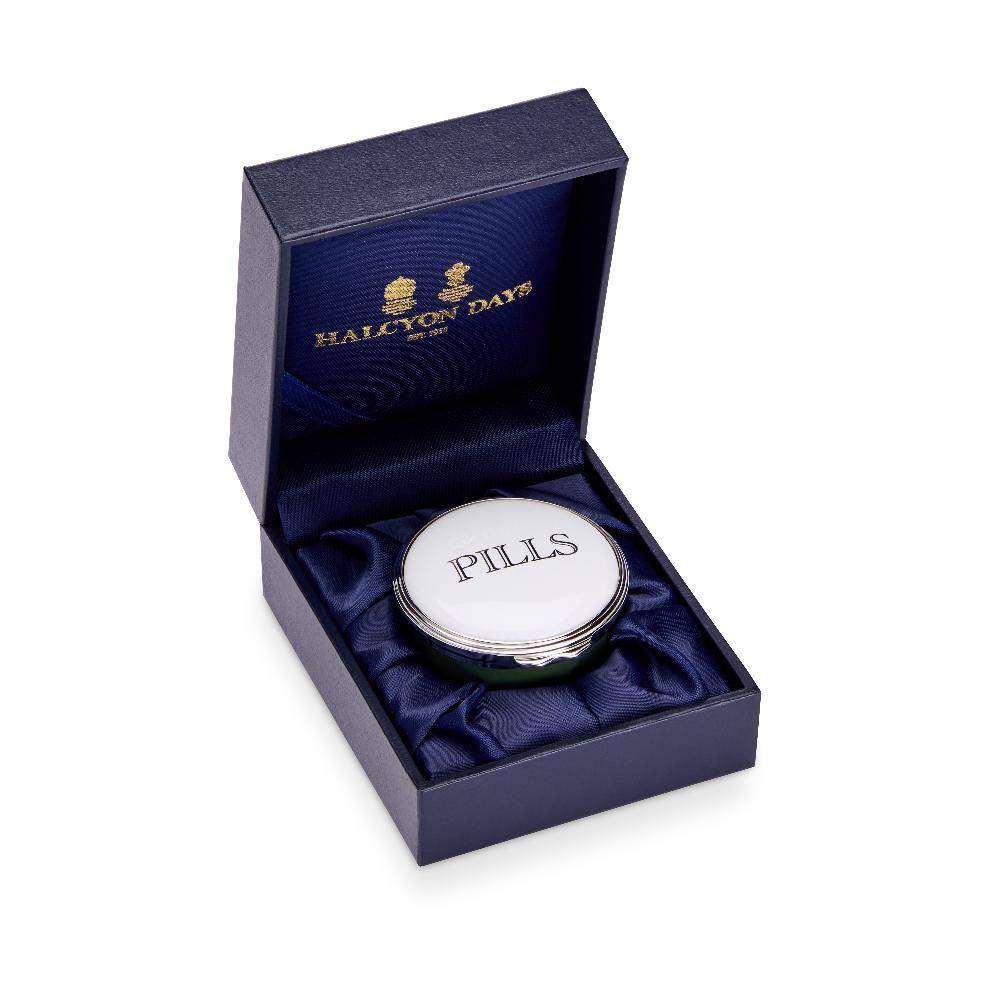 D.r. Harris & Co. Pills Green Enamel Pill Box Circular