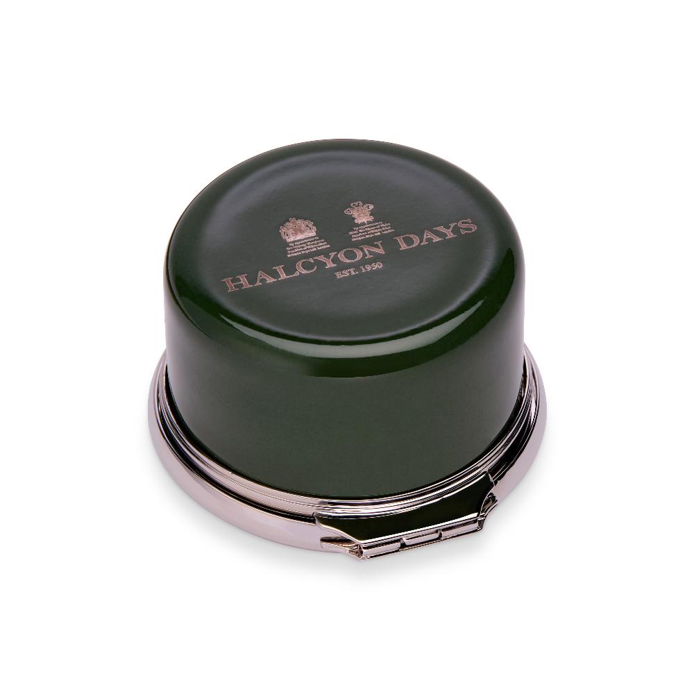 D.r. Harris & Co. Pills Green Enamel Pill Box Circular