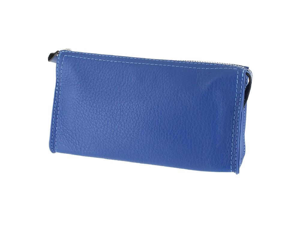 d.r. harris & co. Small Bright Blue Leather Wash Bag