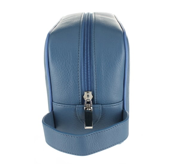 D.r. Harris & Co. Small Leather Wash Bag – Mid Blue