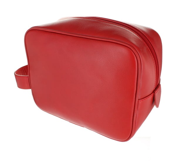 d.r. harris & co. Small Leather Wash Bag – Red