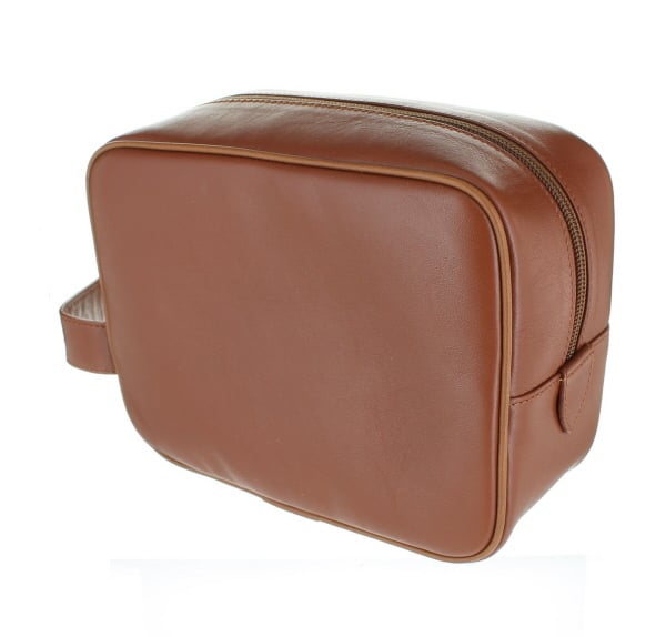 d.r. harris & co. Small Leather Wash Bag – Tan