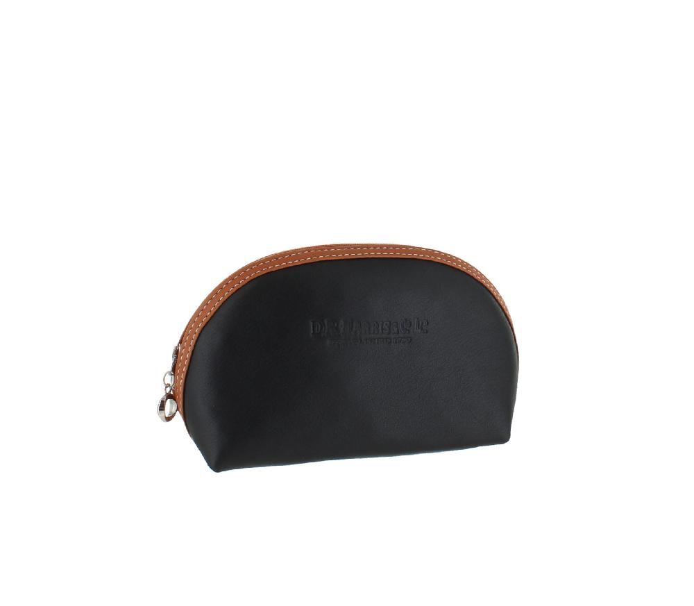 d.r. harris & co. Small Oval Wash Bag – Black & Tan