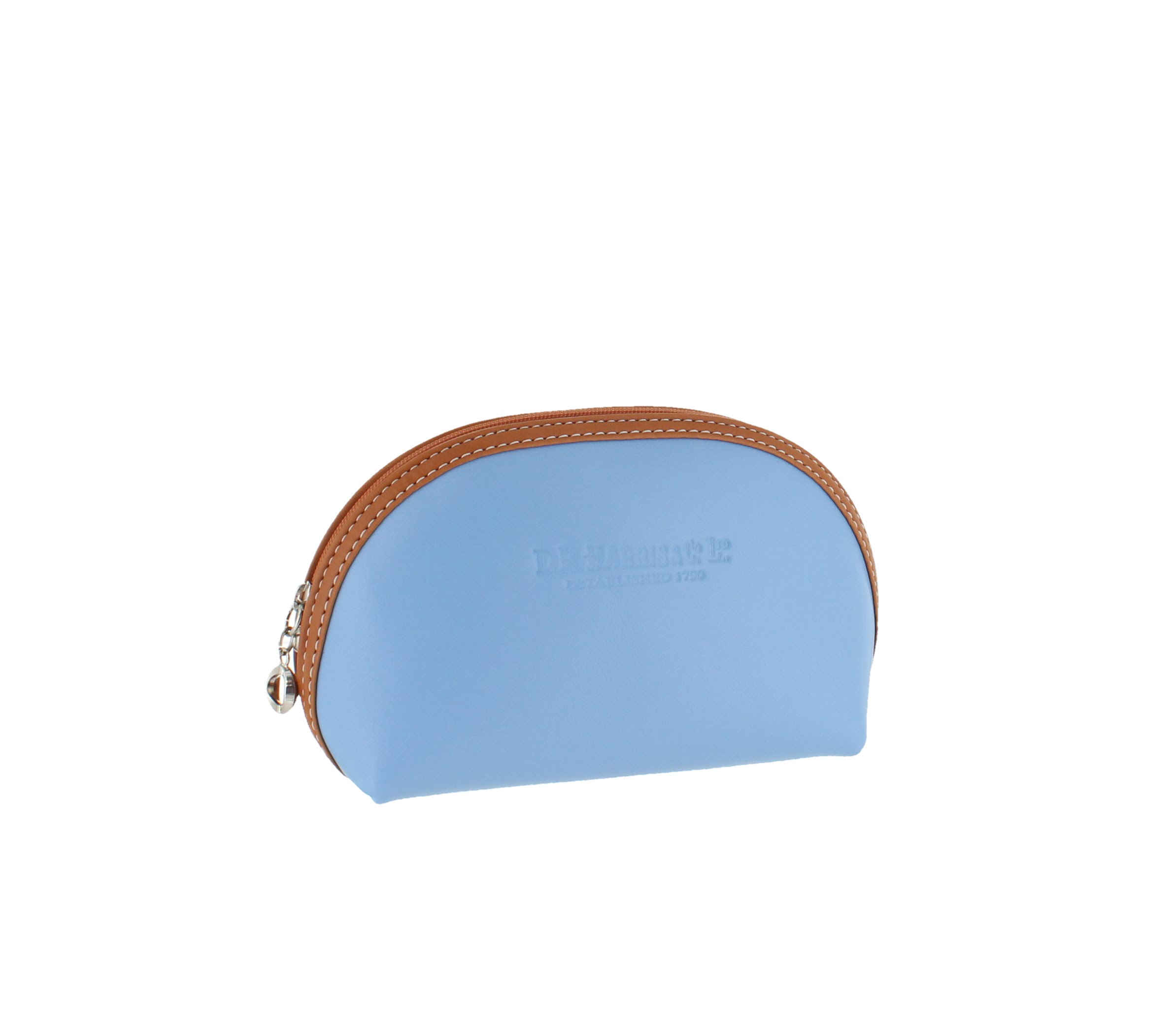 d.r. harris & co. Small Oval Wash Bag – Blue & Tan