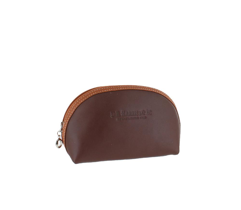 d.r. harris & co. Small Oval Wash Bag – Brown & Tan