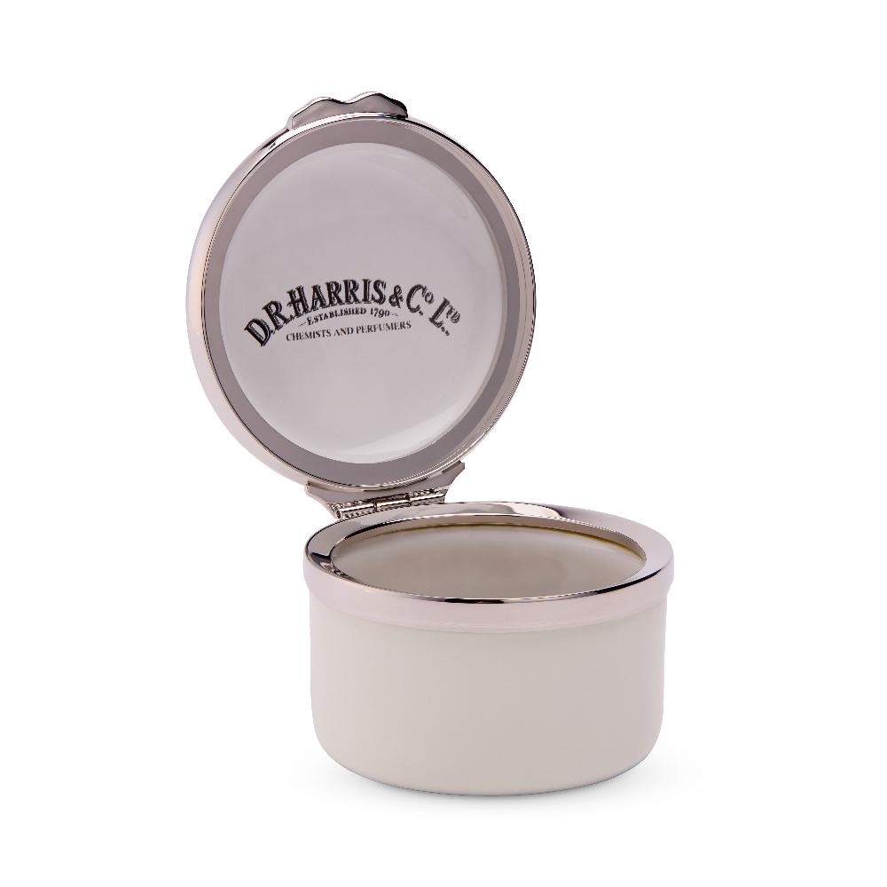 D.r. Harris & Co. Drugs Rice White Enamel Pill Box Circular