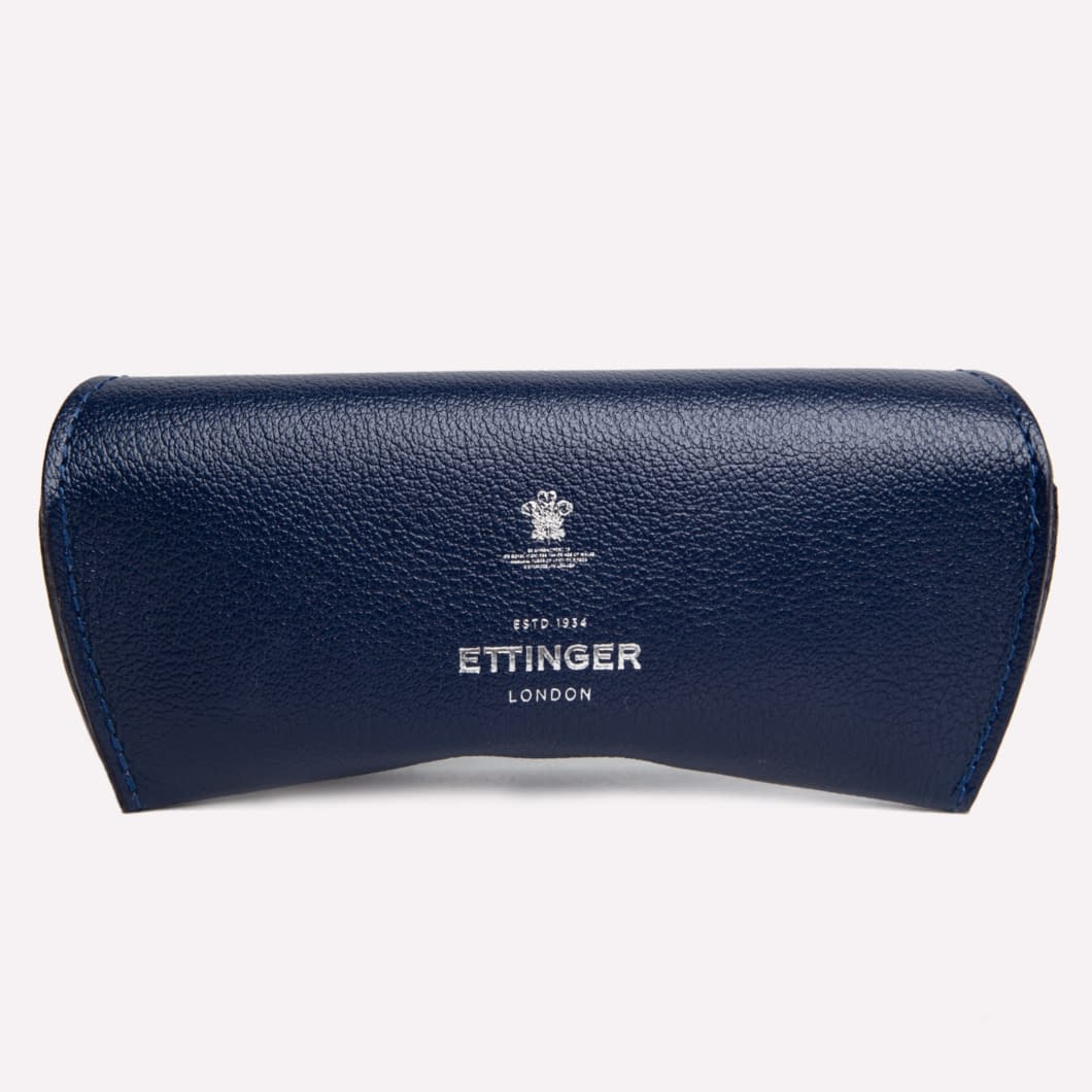 D.r. Harris & Co. Ettinger Capra Glasses Case- Marine Blue