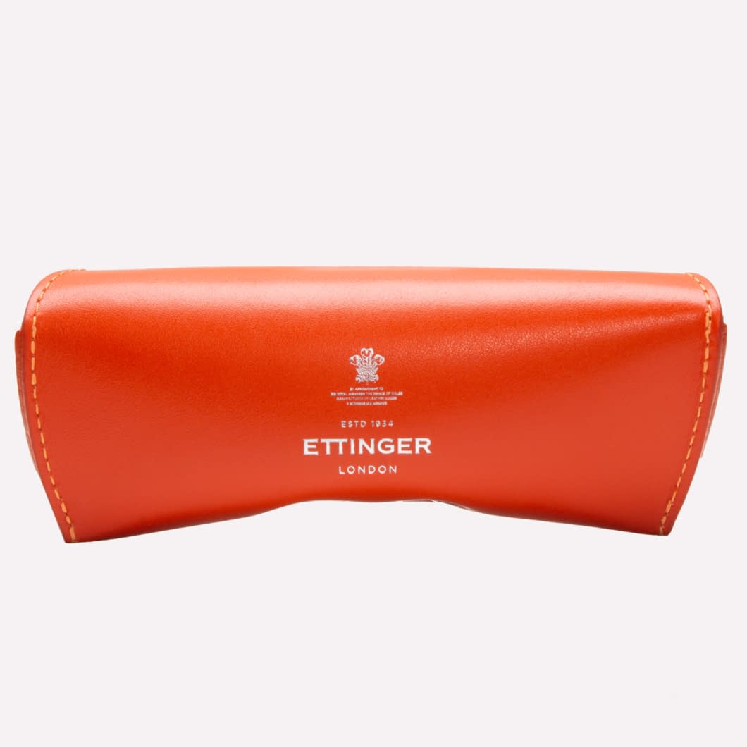 D.r. Harris & Co. Ettinger Sterling Glasses Case- Orange