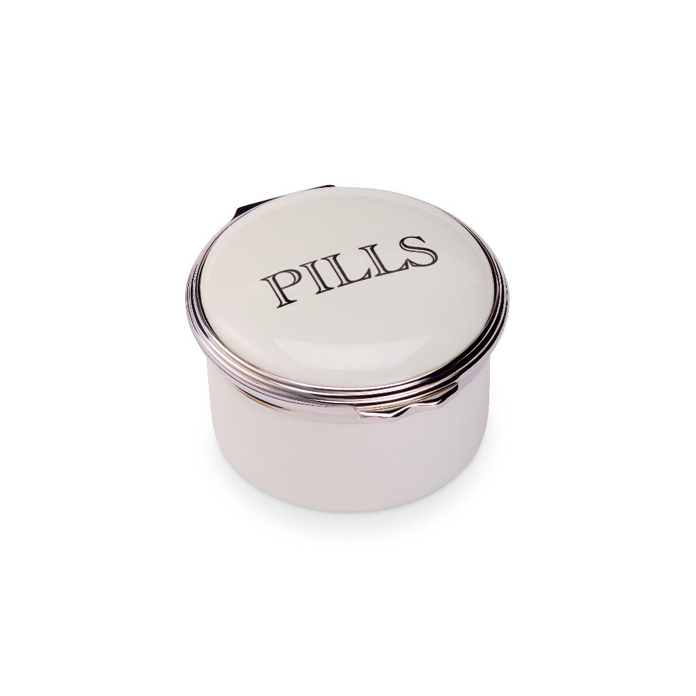 d.r. harris & co. Pills Rice White Enamel Pill Box Circular