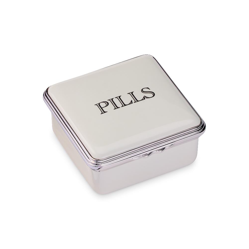 d.r. harris & co. Pills Rice White Enamel Pill Box Square
