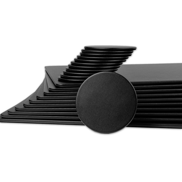 Dacasso 10 Seat Black Leatherette Conference Room Set W/ Round Coasters And Drawer Holder