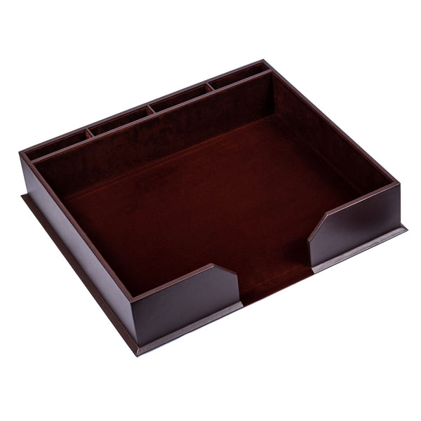 Dacasso 10 Seat Chocolate Brown Leatherette Conference Room Set W/ Square Coasters