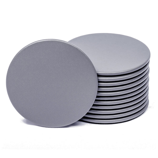 Dacasso 12 Seat Gray Leatherette Conference Room Set W/ Round Coasters