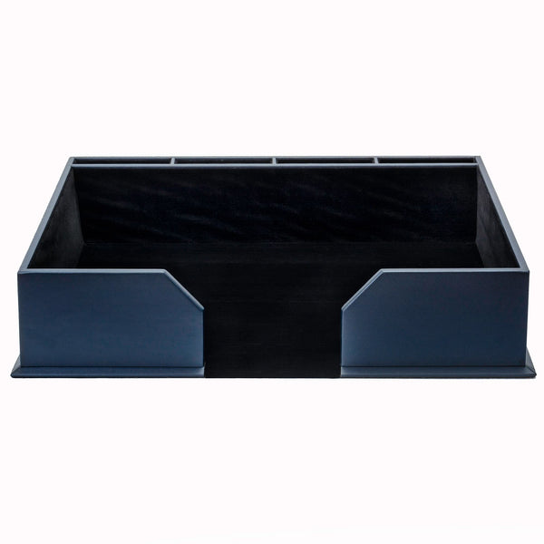 Dacasso 12 Seat Navy Blue Leatherette Conference Room Set W/ Square Coasters