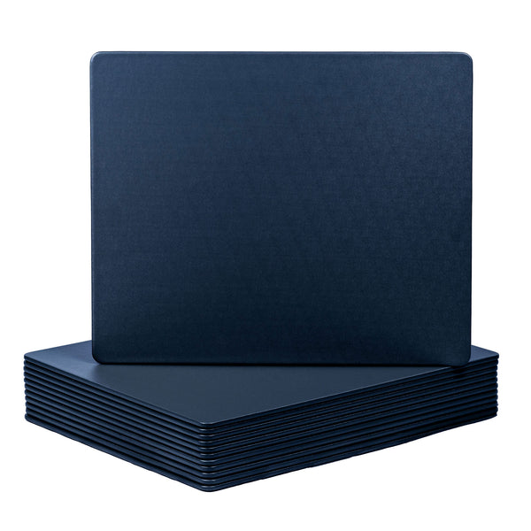 Dacasso 12 Seat Navy Blue Leatherette Conference Room Set W/ Square Coasters