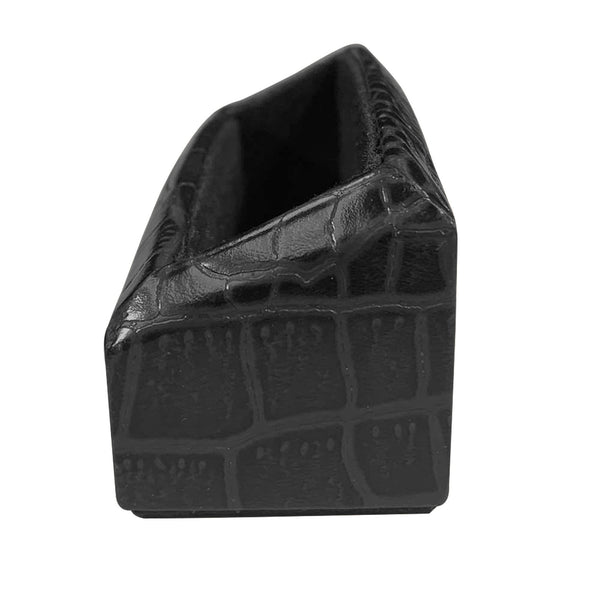 Dacasso Black Crocodile Embossed Business Card Holder