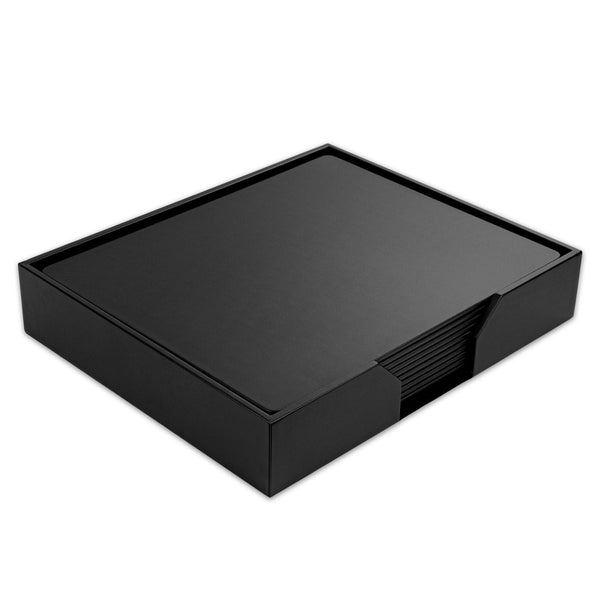 Dacasso Black Leather 11 Piece Conference Room Set 17 X 14 Size Pads