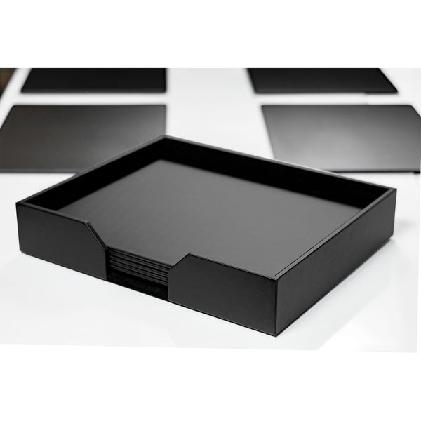 Dacasso Black Leather 11 Piece Conference Room Set 17 X 14 Size Pads