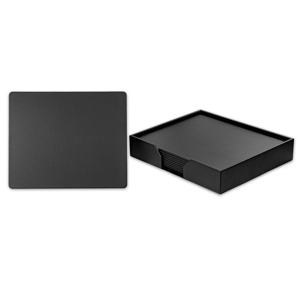 Dacasso Black Leather 11 Piece Conference Room Set 20 X 16 Size Pads