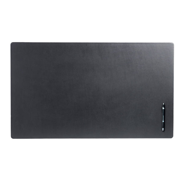 dacasso Black Leather 34" x 20" Desk Mat without Rails