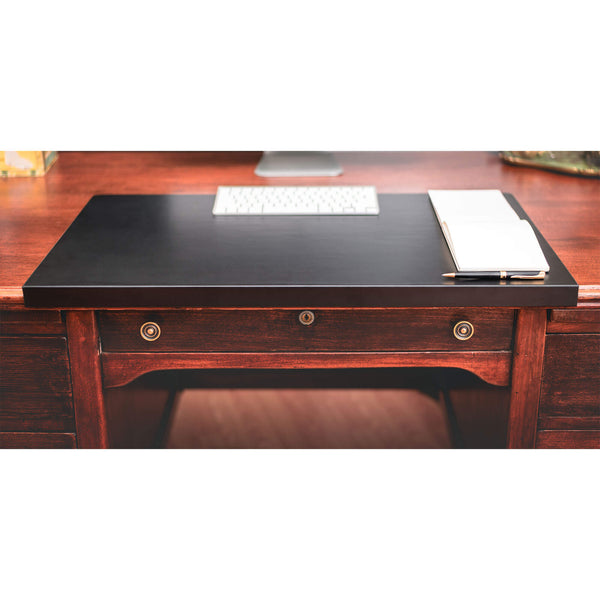 Dacasso Black Leather Desk Pad With Fixation Lip 30 X 19