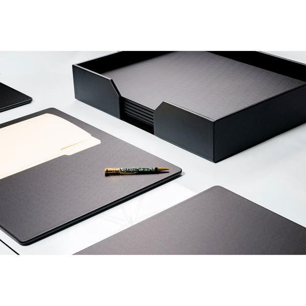 Dacasso Black Leatherette 11 Piece Conference Room Set 20 X 16 Size Pads