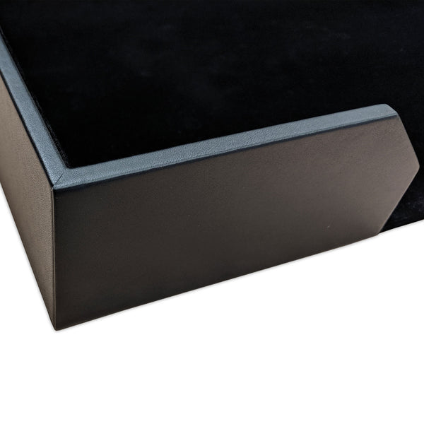 Dacasso Black Leatherette 17" X 14" Conf. Pad Holder Without Coaster Holders