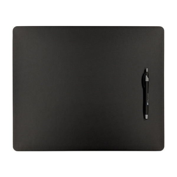 dacasso Black Leatherette 17" x 14" Conference Pad for Glass Tabletop
