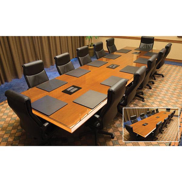 dacasso Black Leatherette 17 X 14 Conference Table Pad