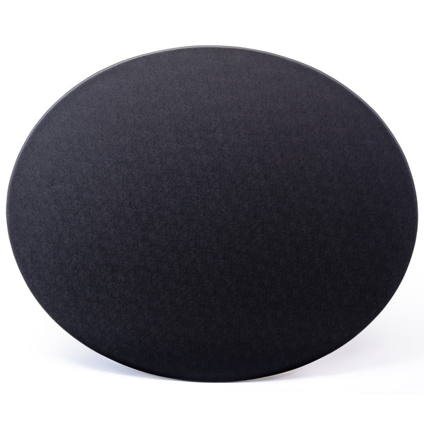 Dacasso Black Leatherette 17" X 14" Oval Conference Pad