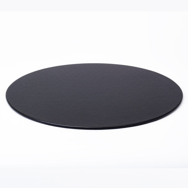 Dacasso Black Leatherette 17" X 14" Oval Conference Pad