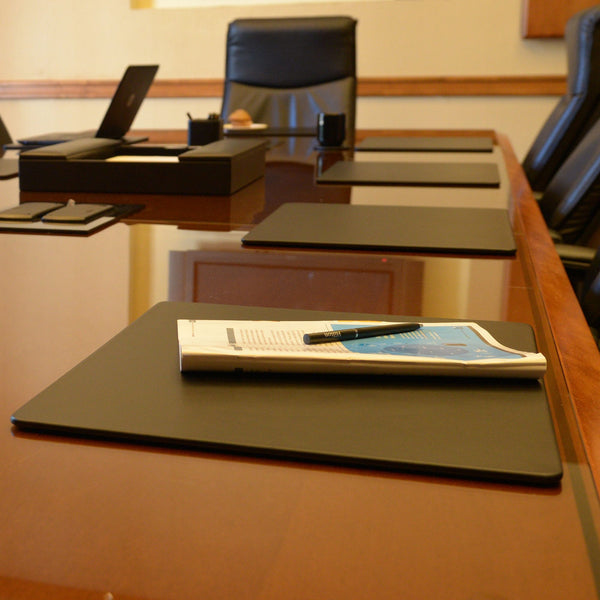 Dacasso Black Leatherette 20 X 16 Conference Table Pad
