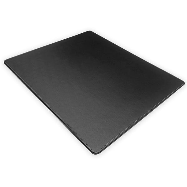 Dacasso Black Leatherette 20 X 16 Conference Table Pad W/ White Stitching