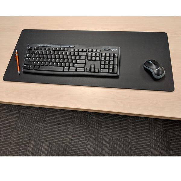 Dacasso Black Leatherette 30" X 12.5" Keyboard/Mouse Desk Mat