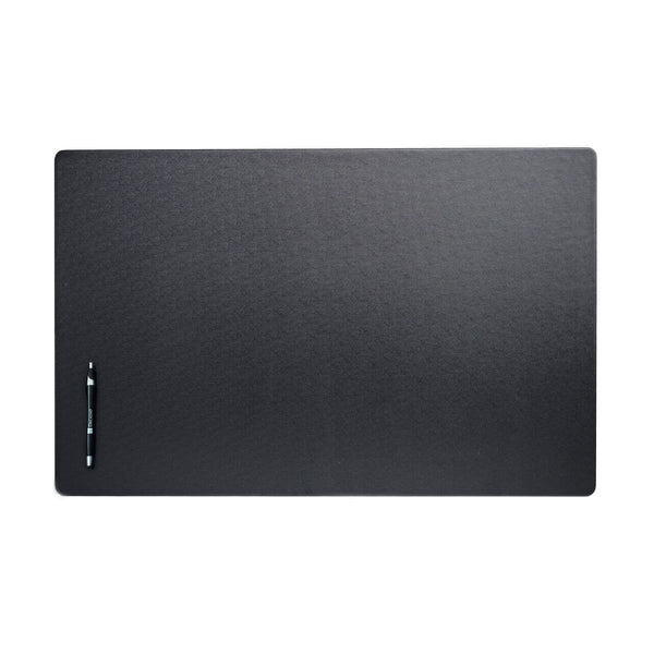 dacasso Black Leatherette 30" x 19" Desk Mat without Rails