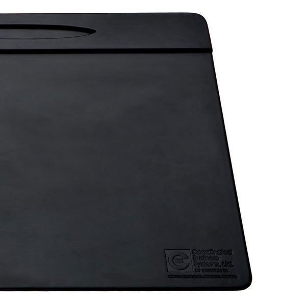 Dacasso Black Leatherette Conference Pad With Top-Rail Pen Well 17 X 14